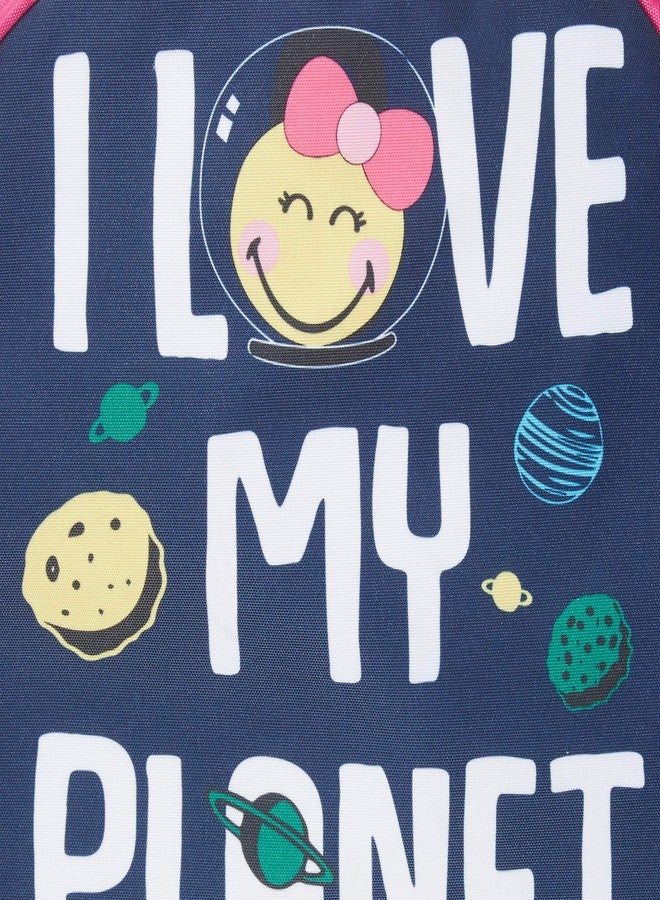 Smiley Polyester 25 Cms Multi-Colour School Backpack (Ibts-5543) - Image 4